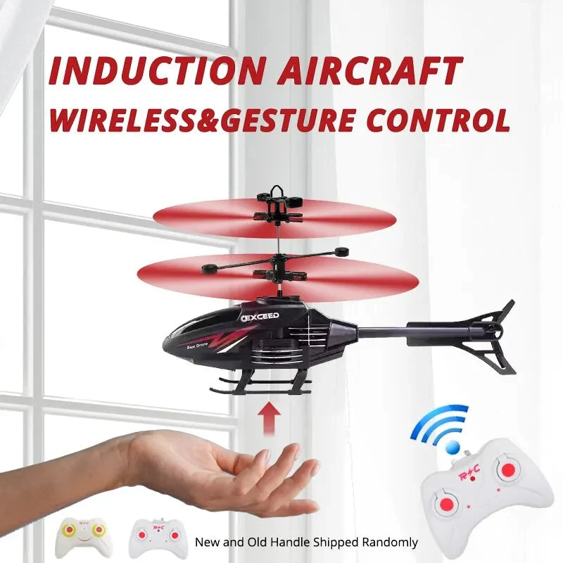 2 Channel Gesture Control Suspension Helicopter RC Remote Induction Aircraft With Charging LED L - Automotive LED Light