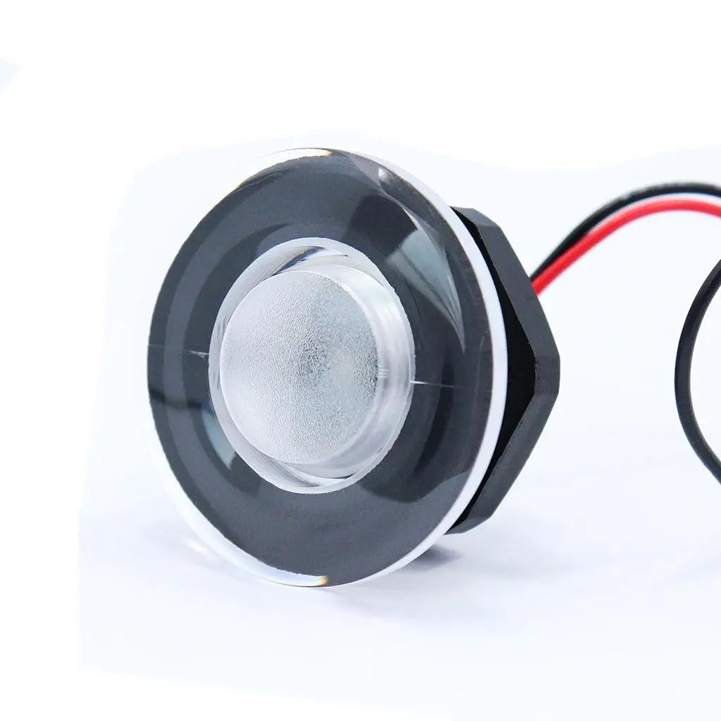 LED Step Light Plastic Round Flush Mount Boat Marine Stair Lighting for 12V Deck and Garden Path - Automotive LED Light