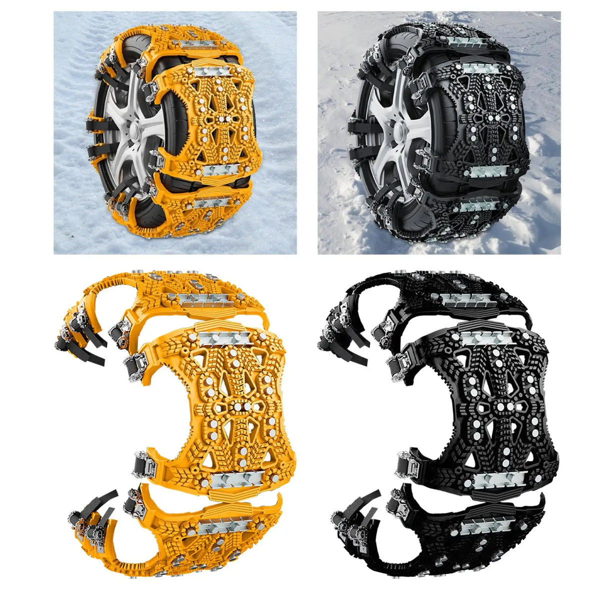 Vehicle Car Tyres Anti Slip Snow Chain Easily Mount Winter Security Chain Portable for SUV Truck - Automotive LED Light