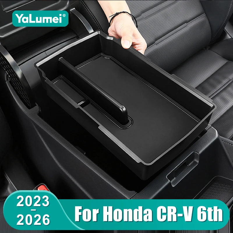 For Honda CRV 2023 2024 2025 2026 CR-V 6th Gen Hybrid Car Central Armrest Storage Box Organizer  - Automotive LED Light