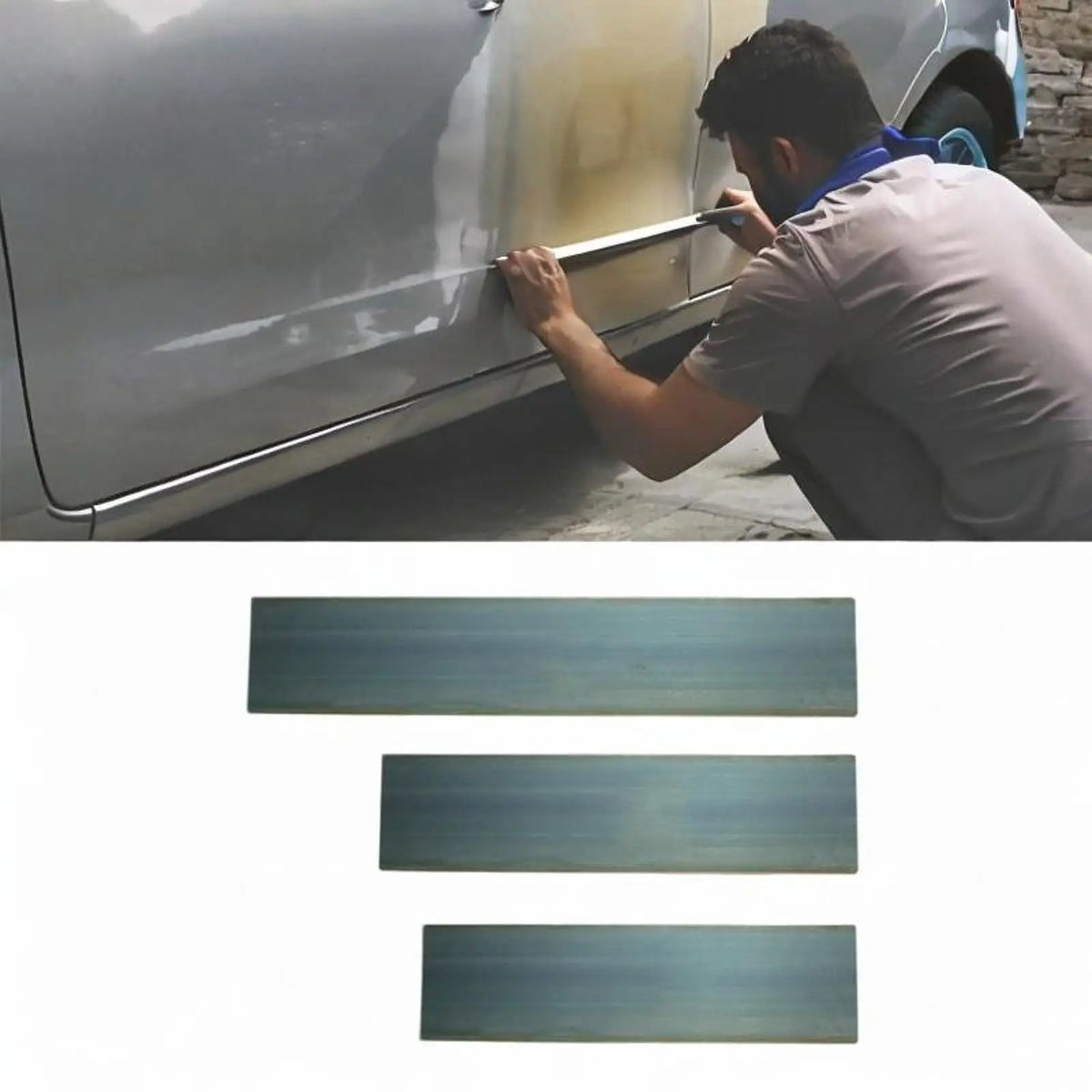 Automotive Body Filler Spreader Steel Scraper Multi Size Tool for Car Film Application and Wall  - Automotive LED Light