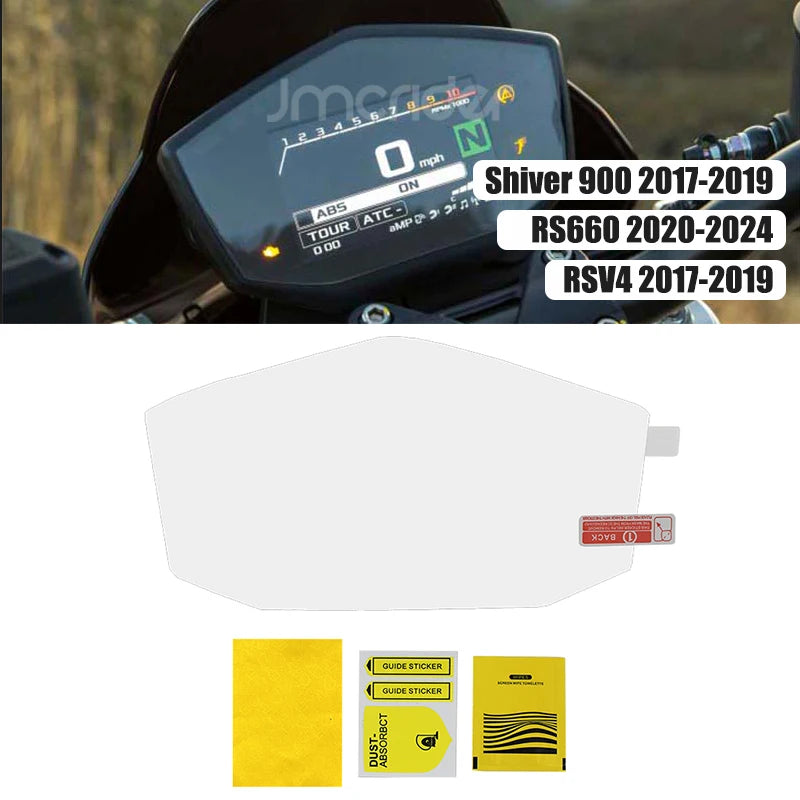 Motorcycle PET Cluster Scratch Dashboard Protection Instrument Film Screen For A for RSV4 2017-2019 - Automotive LED Lig