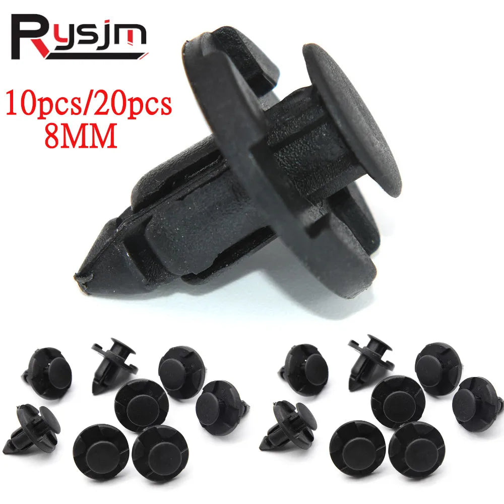 10Pcs/20pcs 8mm Hole Auto Bumper Fastener Rivet Retainer Clips Car Door Trim Panel Clip Fastener - Automotive LED Light