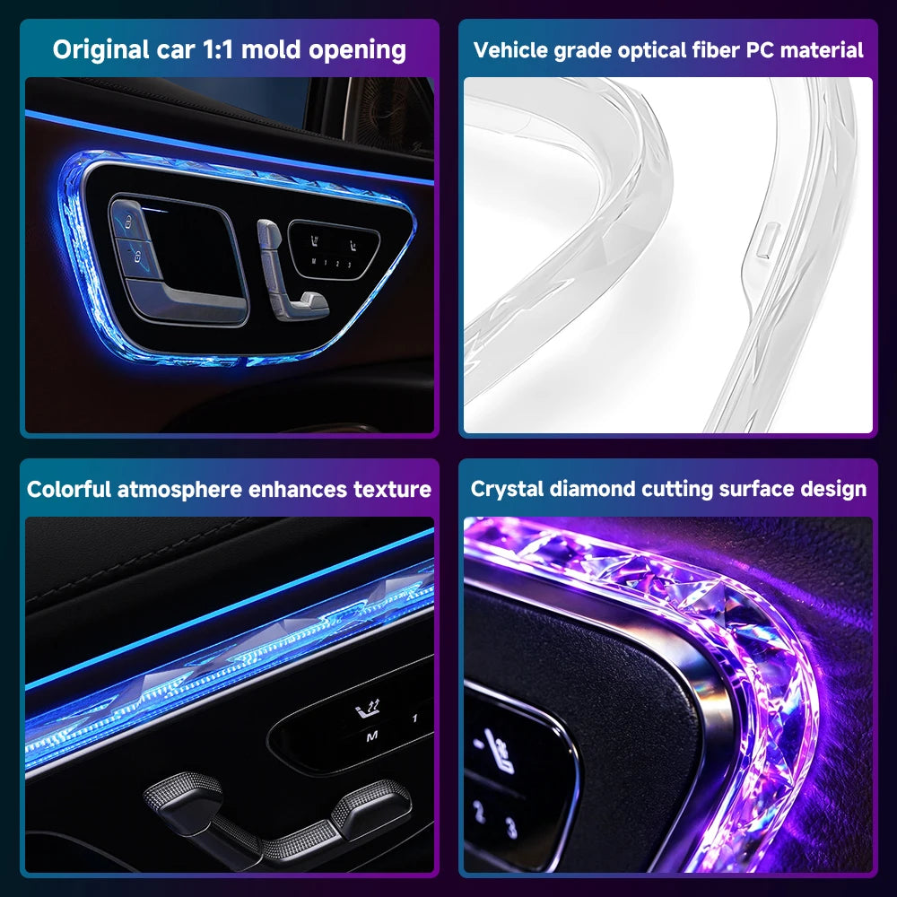 For Mercedes Benz C GLC E Class W206 X254 W214 W223 EQS EQE Crystal Texture Door for Mercedes W214 X254 W223 - Automotiv