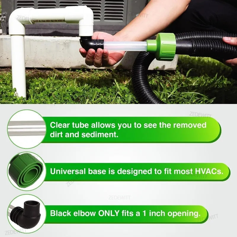For HVAC System Multifunctional Condensate Drain Unclogger Air Condition PVC Drain Pipe Cleaning - Automotive LED Light