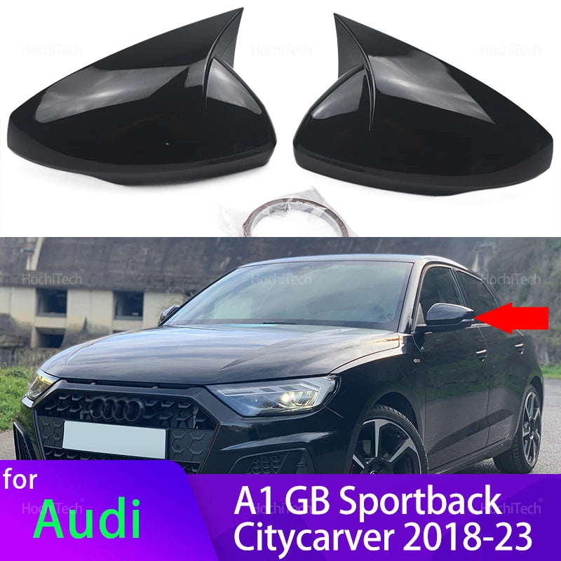 For Audi A1 GB Sportback Citycarver 2018 2019 2020 2021 2022 2023 Glossy Black Rearview Exterior - Automotive LED Light