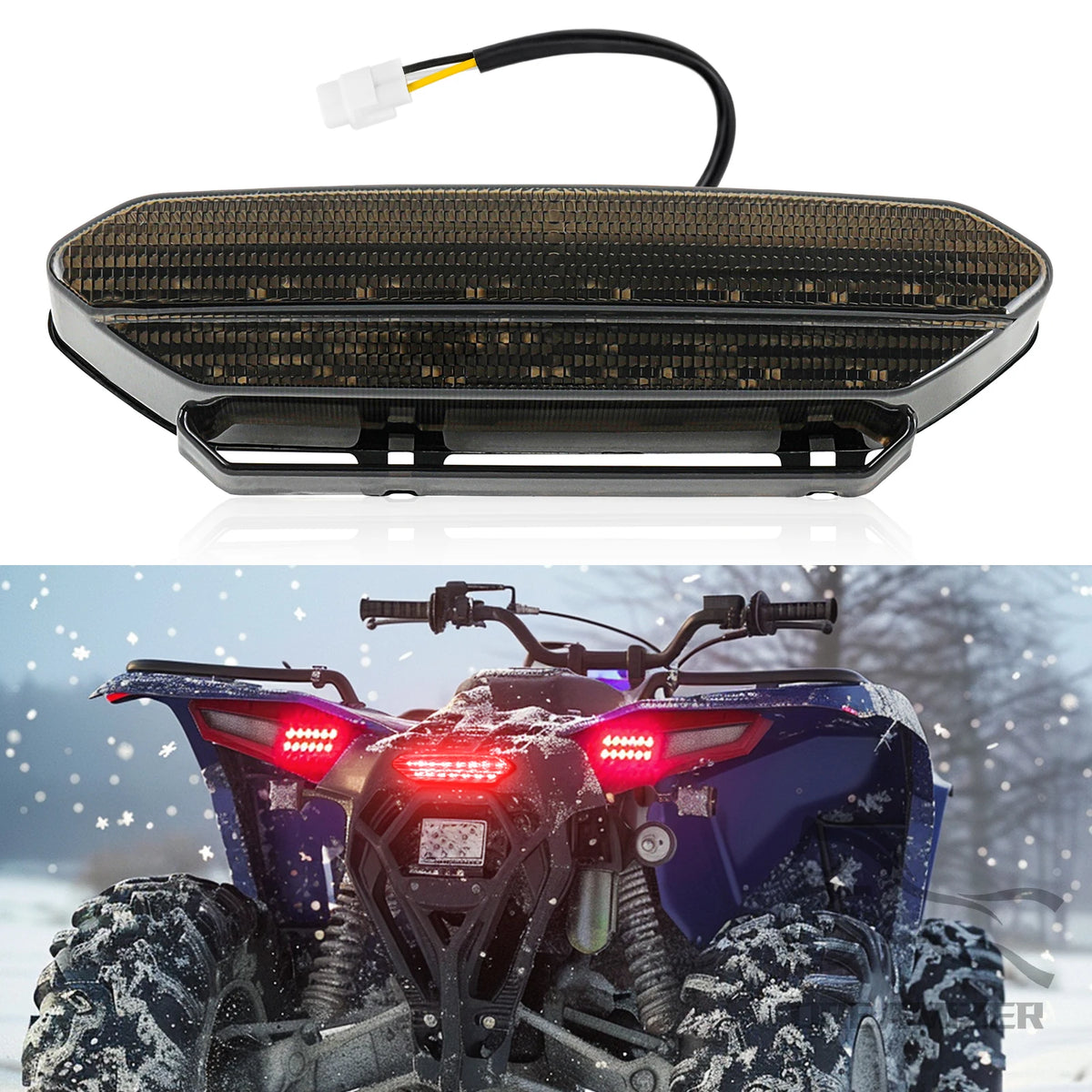12V Motorcycle LED Rear Taillight Running Brake Tail Lights For Yamaha YFZ 450 YFZ450 2006 2007  - LED Motorcycle Light