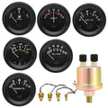 Auto Temperature Meter with Sensor 1/8 NPT 52mm LED Digital Oil /Water Temp Indicator PSI Oil Pr - Automotive LED Light