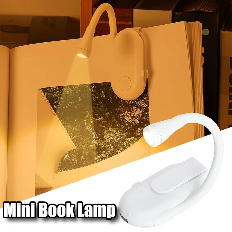 USB Rechargeable Mini Reading Book Lamp LED Dimmable Bedroom Eye Protection 360° Flip Book Lamp  - Automotive LED Light