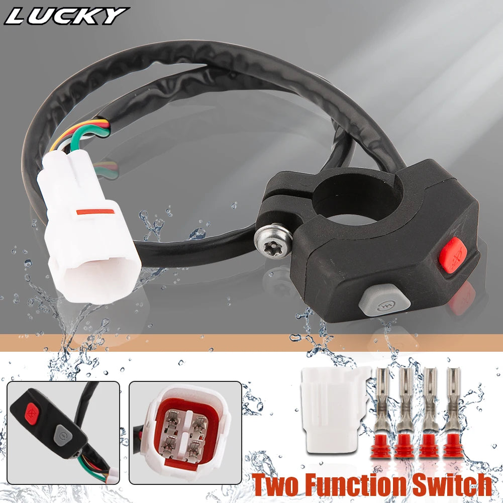 Motorcycle Universal Electric Flameout Starter Stop ON/OFF Kill Switch For KTM EXC-F SXF XC TE F - Automotive LED Light