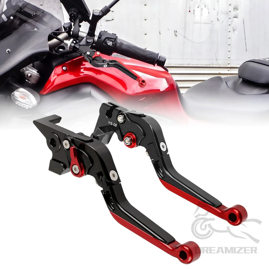 Motorcycle CNC Adjustable Folding Extendable Brake Clutch Levers Handle For Yamaha MT-07 FZ-07 2 - Automotive LED Light
