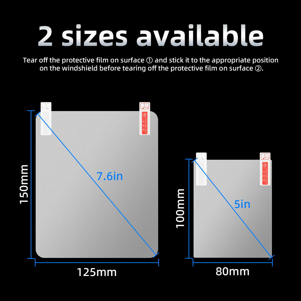 1PC 150X125mm 100X80mm Car HUD Reflective Film Head Up Display Protective Reflective Screen Cons - Automotive LED Light