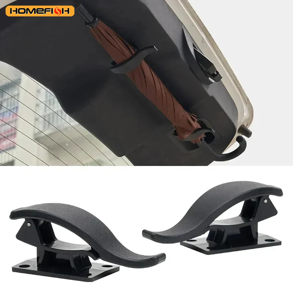 2Pcs Car Seat Back Hoo Multi-purpose Trunk Umbrella Mount Holder Car Umbrella Storage Organizer  - Automotive LED Light
