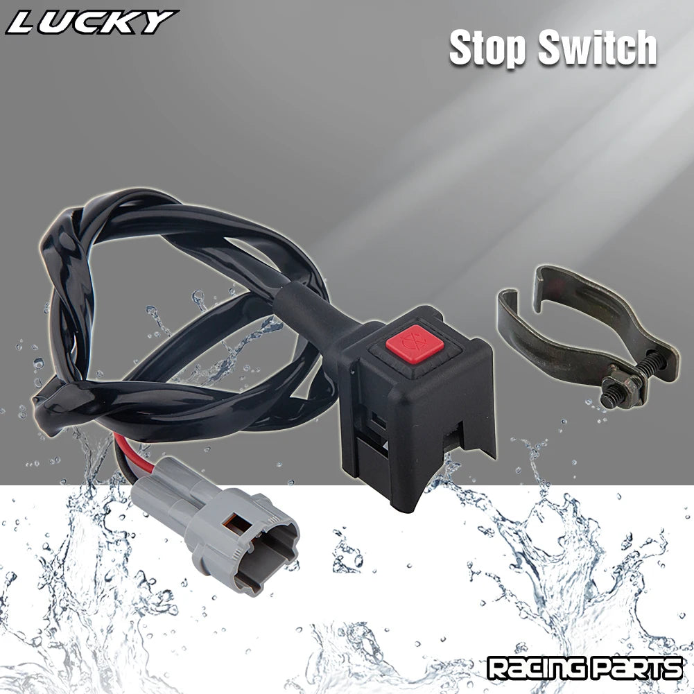 Universal Motorcycle Electric Flameout Starter Stop Button ON/OFF Kill Switch For KTM EXC-F SXF  - Automotive LED Light