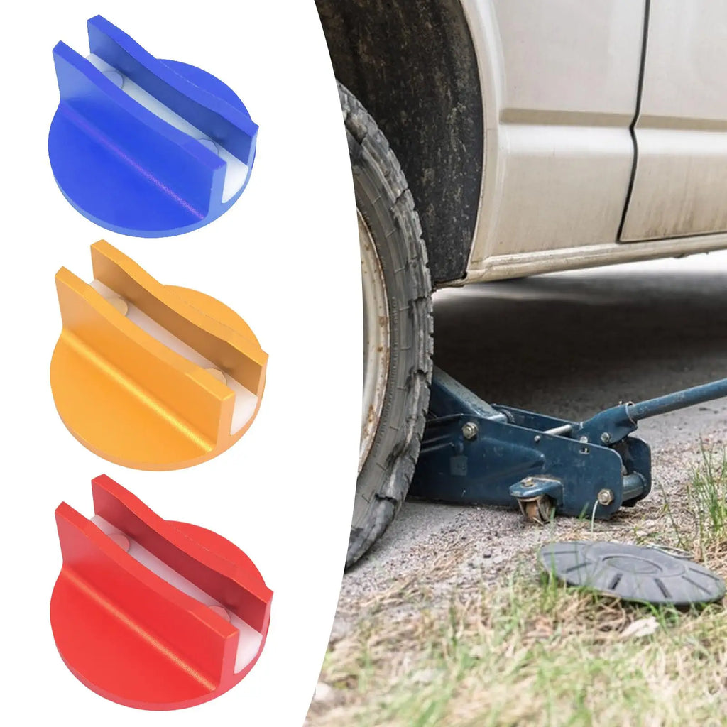 Grooved Magnetic Jack Pad Trucks Oil Change Aluminum Alloy for Most Cars Pinch Weld Frame Rail A - Automotive LED Light