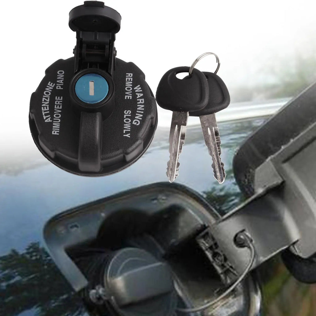 Locking Fuel Tank Cap Universal Replace with 2 Keys Lockable Diesel Trucks Plastic Cars Fuel Tan - Automotive LED Light