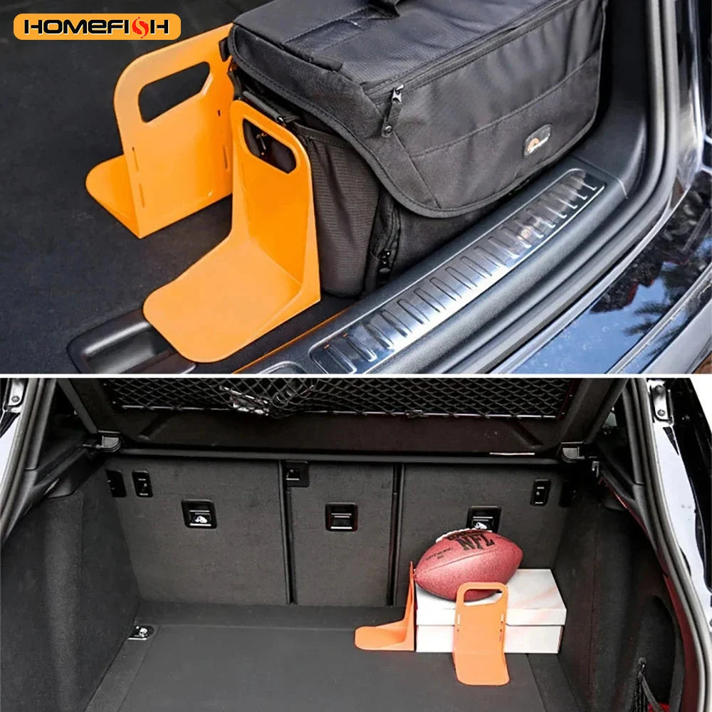 2/1pcs Auto Trunk Organizer Rack Luggage Box Stand Shake-proof Fence Storage Holder Tools Multif - Automotive LED Light