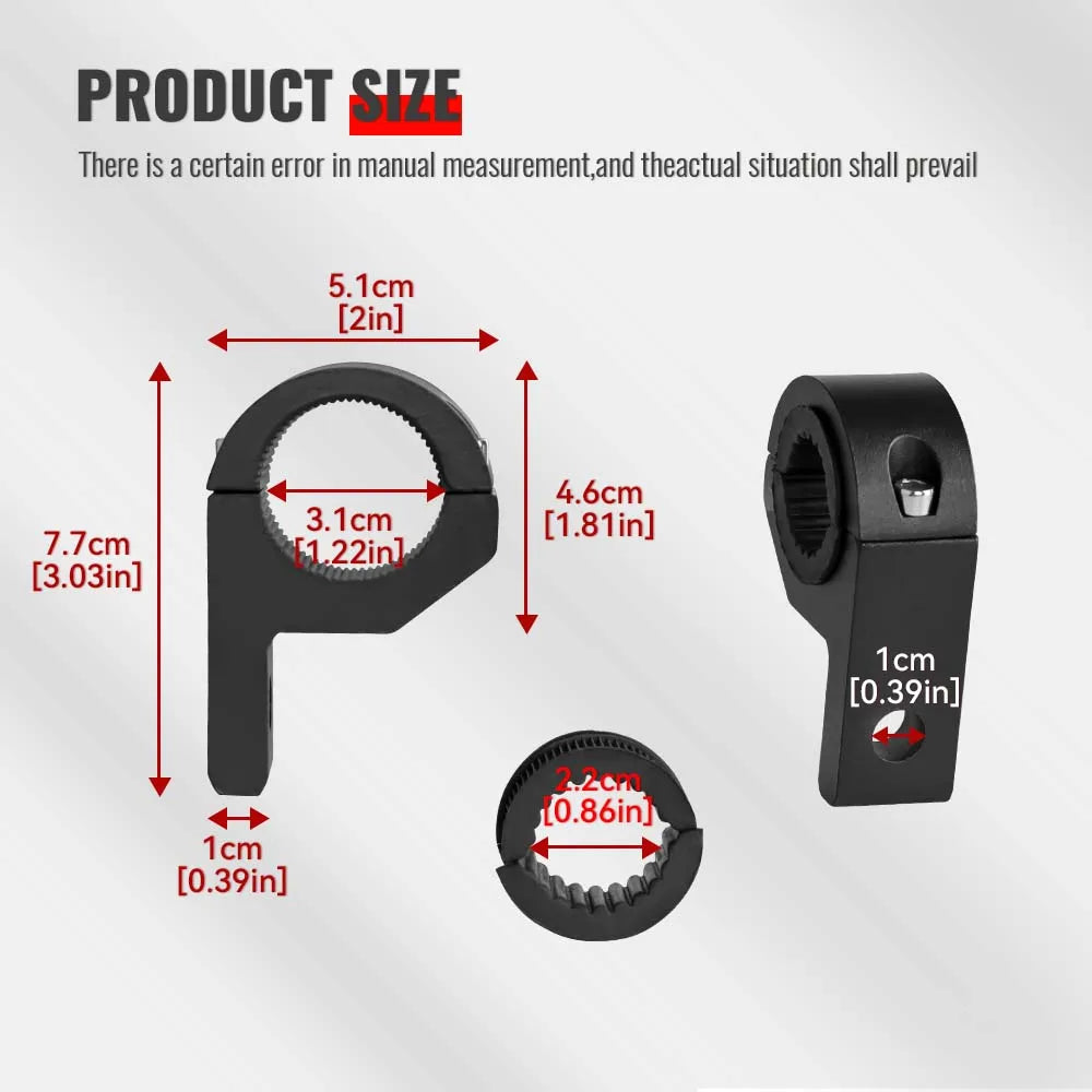 Bull Bar Mount Bracket Fog Driving Light Spotlight Universal Clamp Bracket Work Light Holder for - LED Motorcycle Light