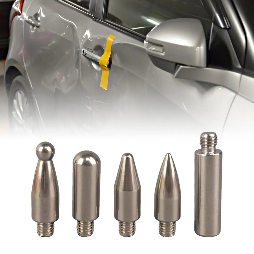 5 Pieces Cars Denting Hook Tips M8 Universal Dent Repair Pen Heads for Motorcycles Metal Plate W - Automotive LED Light