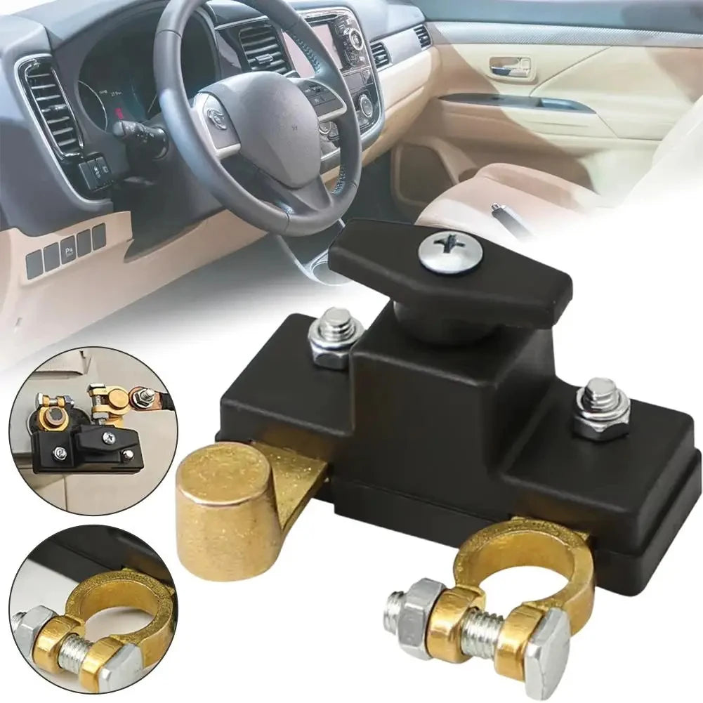 12V/24V Battery negative Power Off Switch For Car Brass Anti-loss Thickening Partition Protector - Automotive LED Light