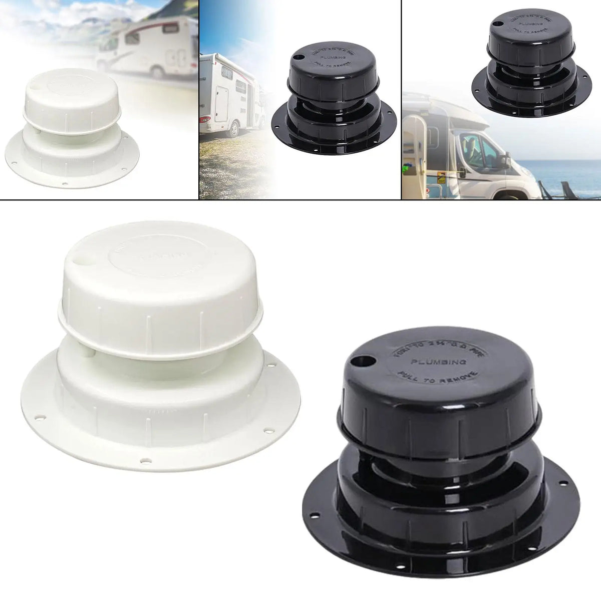 Durable RV Sewer Vent Cap Cover Dustproof Roof Vent Replacement for Trailer Motorhome Easy Insta - Automotive LED Light