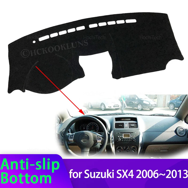 For Suzuki SX4 2006 2007 2008 2009 2010 2011 2012 2013 Dashboard Cover Mats Avoid Light Pads Ant - Automotive LED Light