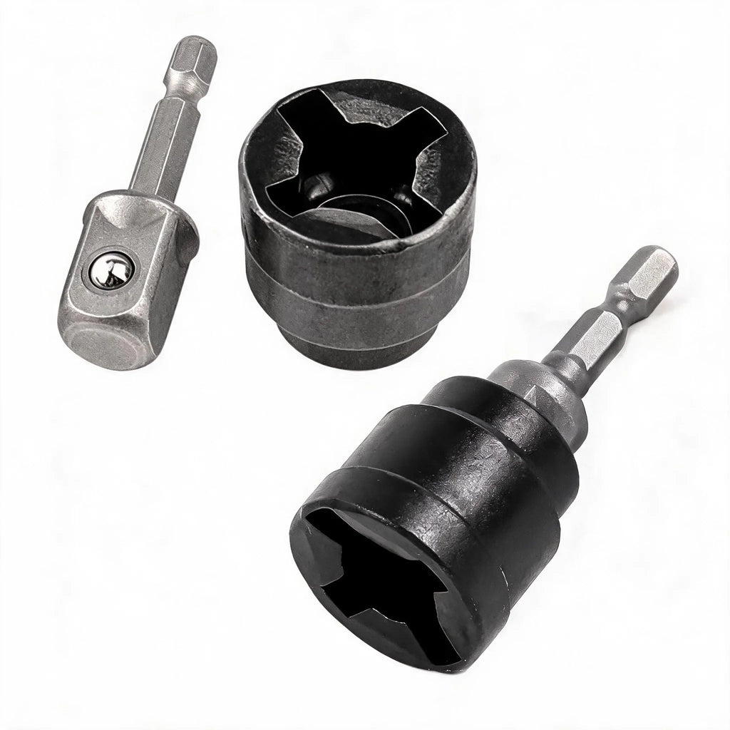 Heavy Duty Scissor Car Jack Socket Adapter Rust Resistant Steel Auto Lift Converter Tool Attachm - Automotive LED Light