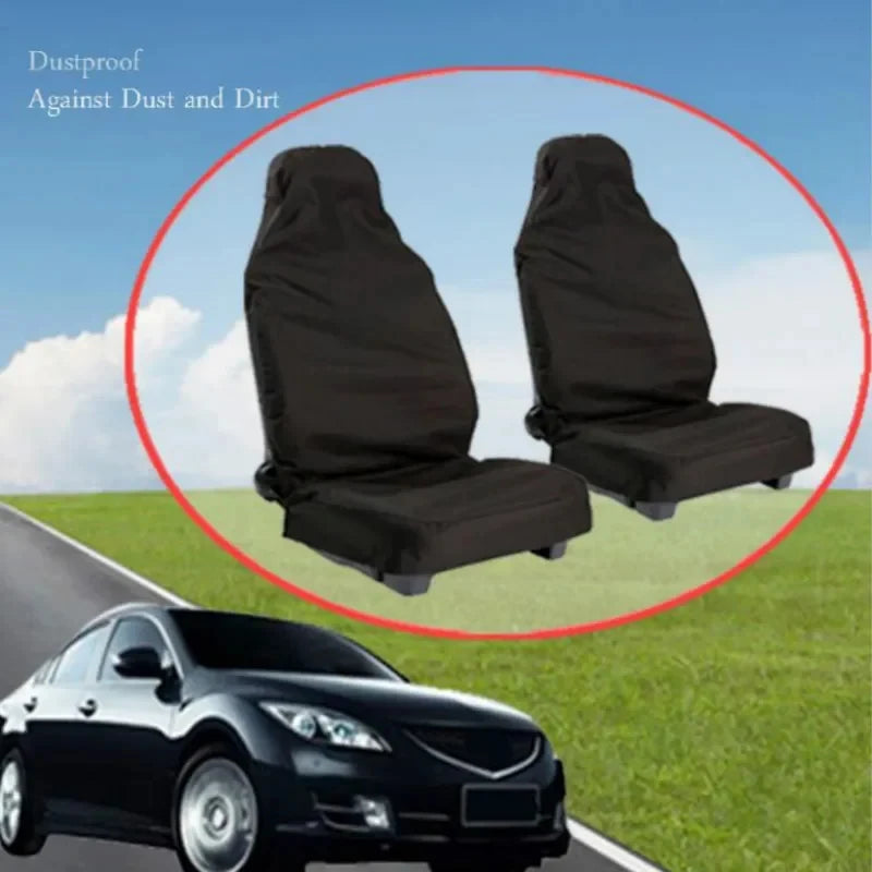 2PCS Heavy Duty Car Front Seat Protector Cover Universal Waterproof Breathable Auto Seat Covers  - Automotive LED Light