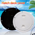 ABS Round Hatch Cover White 4' 6' 8' Deck Plate Non Slip Screw Out Deck Inspection Plate for Mar - Automotive LED Light