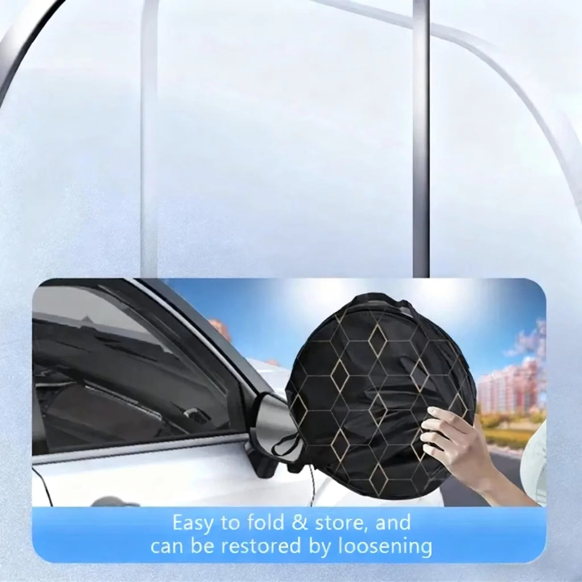 5-Layer Foldable Car Windshield Sun Shade Cover Thick Front Window UV Reflective Sunshade Curtai - Automotive LED Light