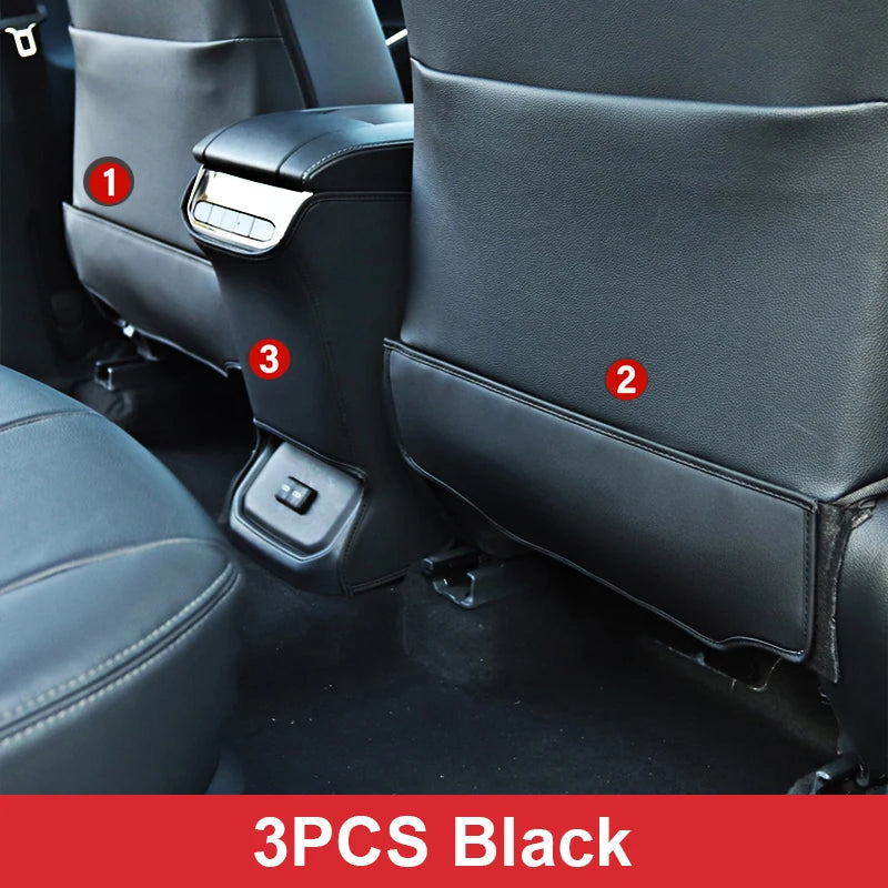 Leather Seat Back Cover Protector Anti Kick Mats For Toyota Highlander XU70 Klug for Seat XU70 - Automotive LED Light