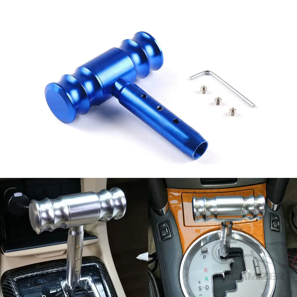 Universal 114mm Car Auto T Shape Aircraft Joystick Gear Shift Knob Aluminum Alloy Gear Shift Gea - Automotive LED Light