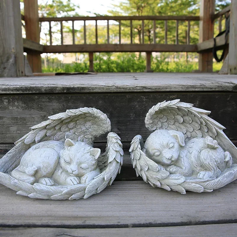 Pet Tombstone Dog Cat Tombstone Memorial Stone Personalized Memorial Stone Resin Statue Creative - Automotive LED Light