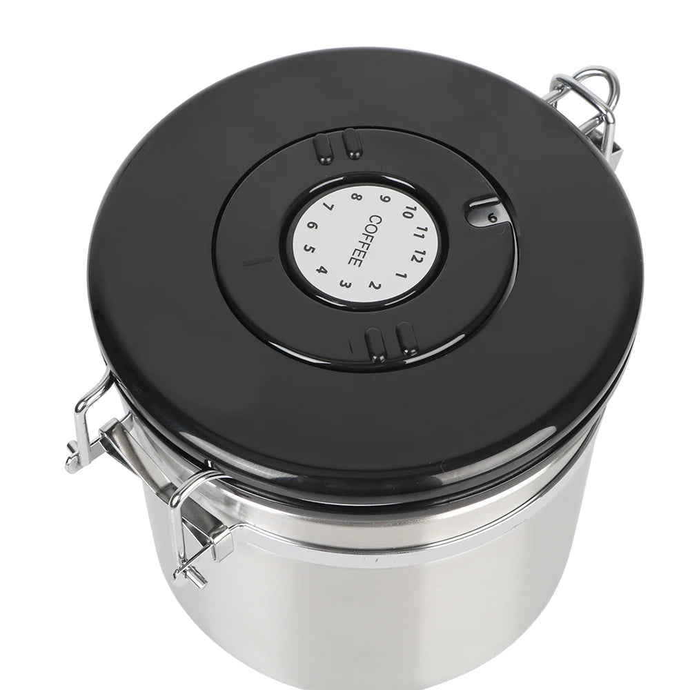 Stainless Steel Airtight Lid Preserves Freshness Storage Canister Coffee Container with co2 Valv - Automotive LED Light
