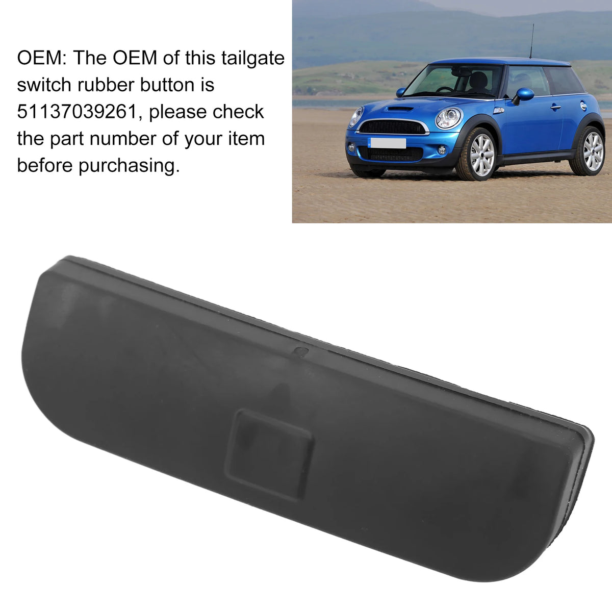 Car Tailgate Switch Rubber Button 51137039261 Replacement for BWN Mini R56 R50 R for Mini R50 R57 R58 - Automotive LED L
