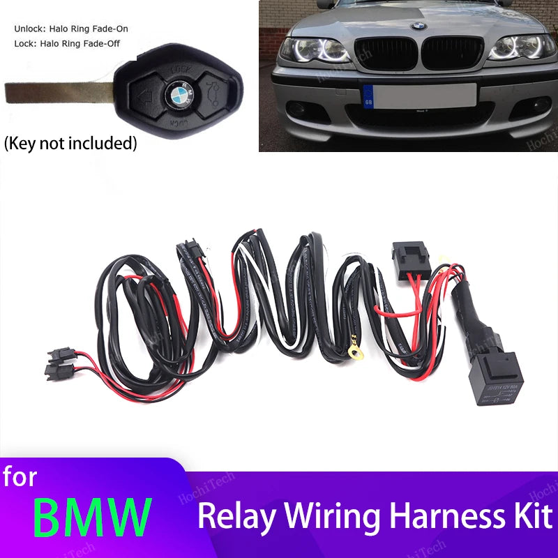 Angel Eyes Rings LED or CCFL W/ Fade-on Fade-off Features Relay Wiring Harness K for BMW E39 E38 E60 - Automotive LED Li