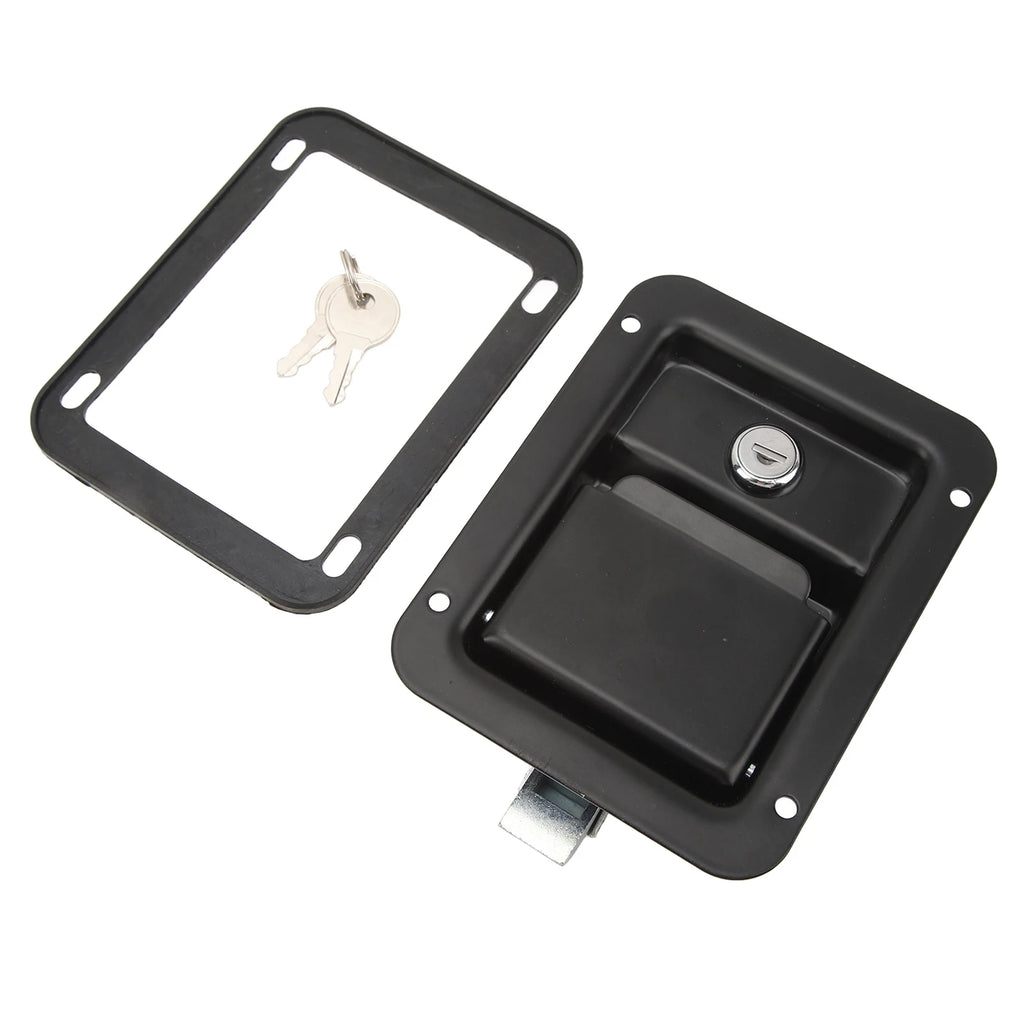Tool Box Handle Latch with 2 Keys Flush Mount Steel Construction Heavy Duty for RVs Trucks Trail - Automotive LED Light