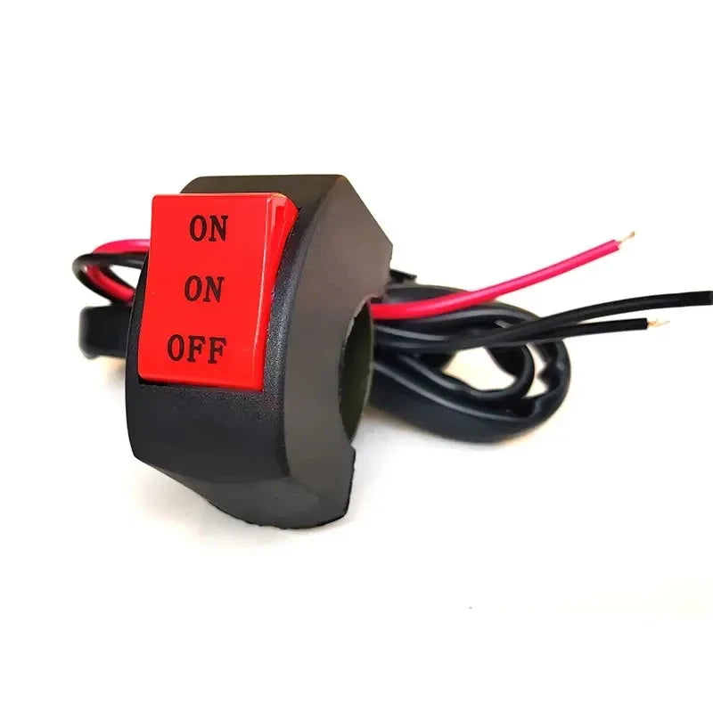 LED Headlight Switches Far Near Three Line Motorcycle Handlebar Switch Button Driving Light Swit - LED Motorcycle Light