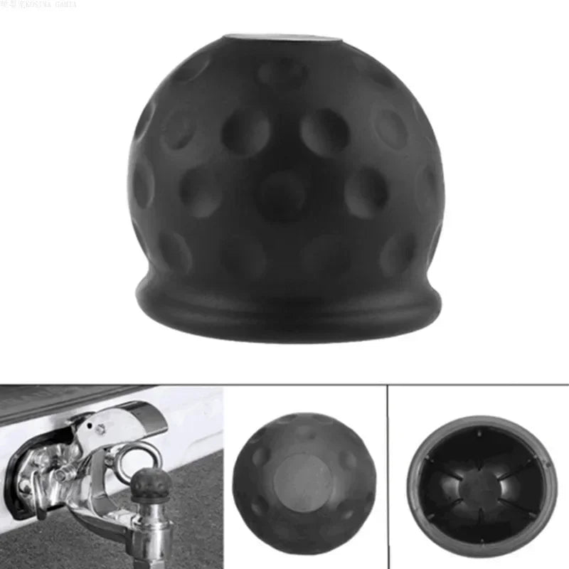 50mm Tow Bar Ball Cover Cap Universal Rubber Ball Hood Trailer Hitch Protect Towball Trailer Bal - Automotive LED Light