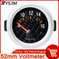 AD 52mm Voltmeter Gauge VOLT Meter 12V Auto Instrument Voltage Meters 8~16V Meter Painel Univers - Automotive LED Light