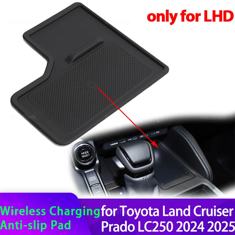 Wireless Charging Pad for Toyota Land Cruiser 250 Prado LC250 2024 2025 Central Control Charger  - Automotive LED Light
