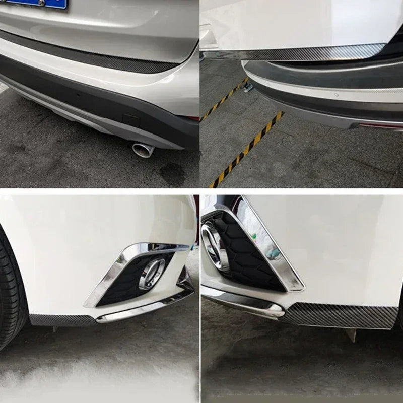 Universal Car Stickers Doorsill Bumper Threshold Step Carbon Fiber Protector Guard Strip Sticker - Automotive LED Light