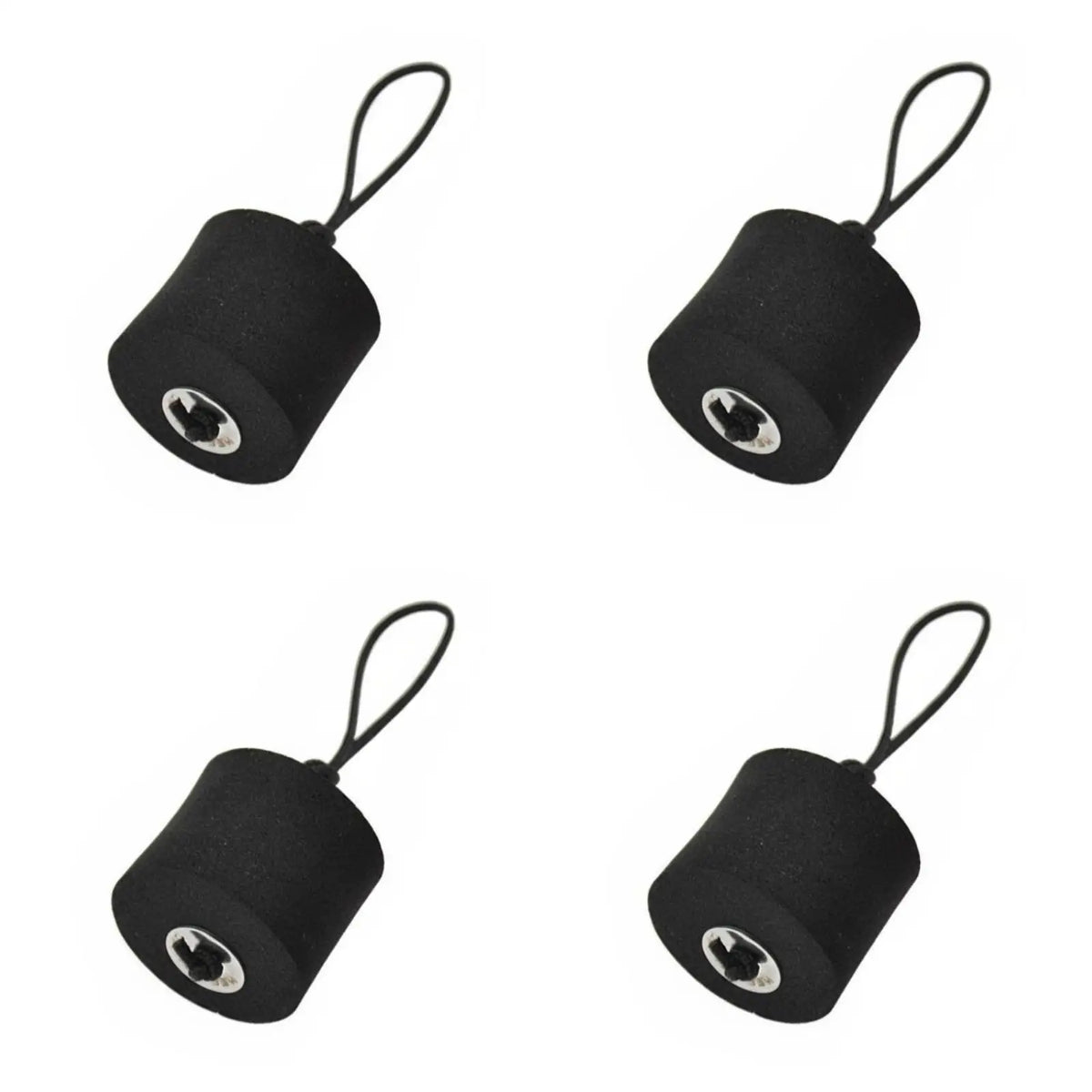 4 Pieces EVA Drain Plug High-Resilience Black Cylindrical Drain Plug Leak Reducing Watercraft Ac - Automotive LED Light