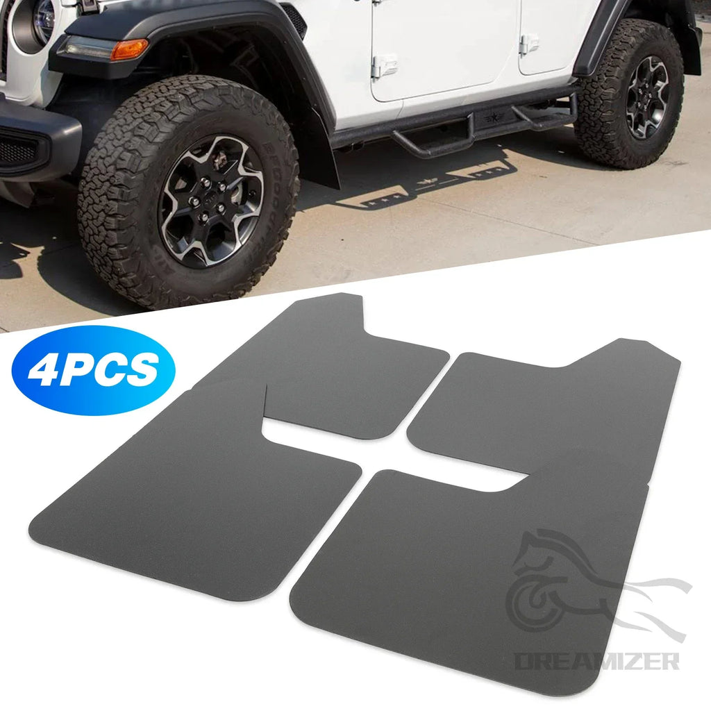 4pcs Universal Mud Flaps Carbon Fiber Effect Splash Guards Mudguards Mudflaps Auto Accessories - Automotive LED Light
