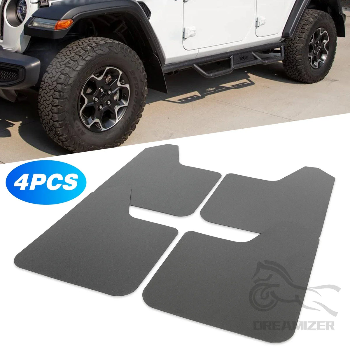 4pcs Universal Mud Flaps Carbon Fiber Effect Splash Guards Mudguards Mudflaps Auto Accessories - Automotive LED Light