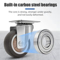 4pcs Heavy Duty Furniture Caster Rubber Universal Wheels Swivel Caster Roller Wheel For Platform - Automotive LED Light