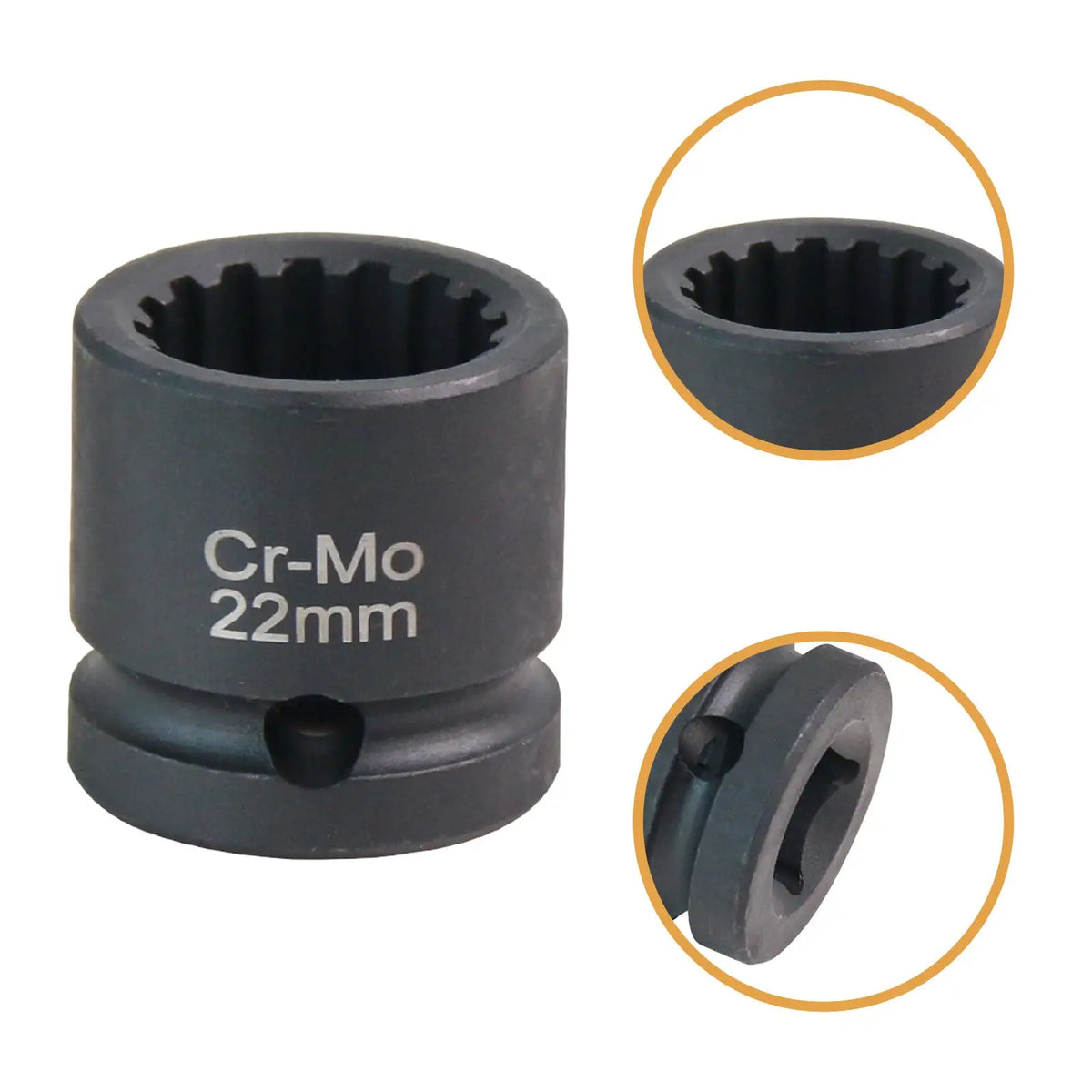 Camshaft Sleeve Socket 1/2" Drive, Portable, Sturdy, Compact, 22mm 16 Points Eng for BMW B58 B48 B38 - Automotive LED Li