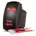 Rocker Switch SPST 5 Pin Dish Toggle On/Off Waterproof Marine Rocker Switch 12V 24V With Wires - Automotive LED Light