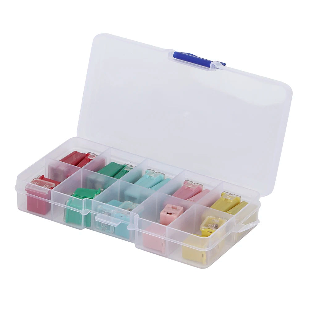 20pcs Rectangle Fuse Set Standard Car Fuse Assortment Kit 20A 30A 40A 50A 60A for Japan and USA  - Automotive LED Light