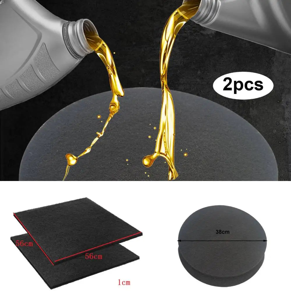 2PCS Oil Drain Splash Pad Oil Spill Prevent Mat for Resist Transmission Fluid Car Changing Oil T - Automotive LED Light